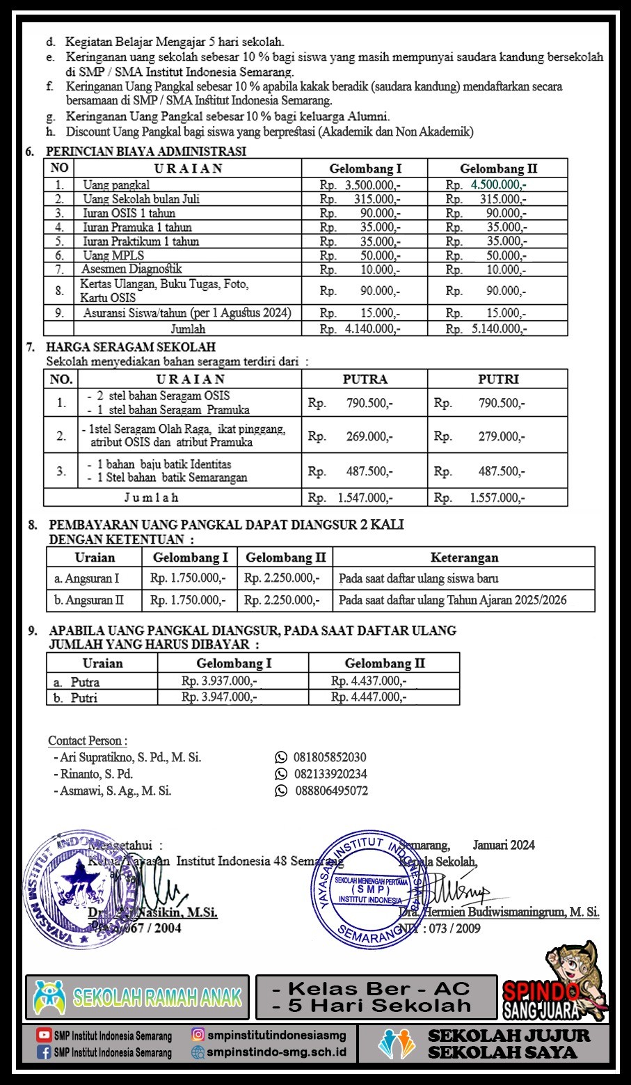 Rincian Biaya PPDB 2024 2